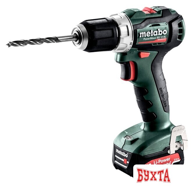 Дрель-шуруповерт Metabo PowerMaxx BS 12 BL 601038500 (с 2-мя АКБ 2 Ah, кейс)