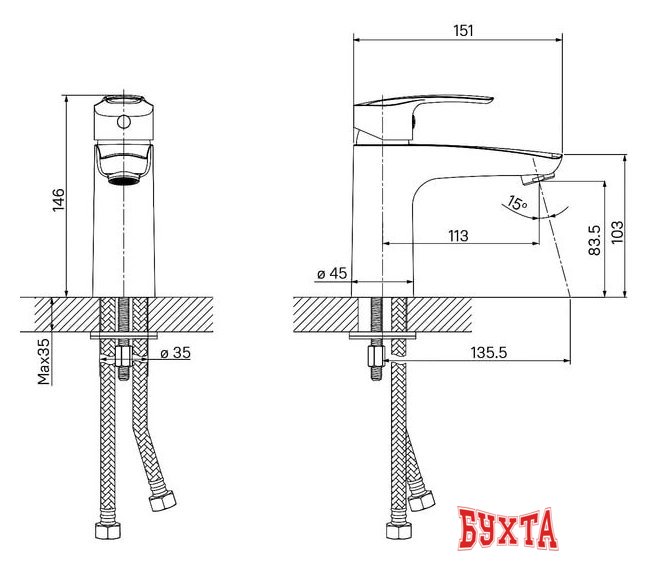 Смеситель IDDIS Ray RAYBN00i01