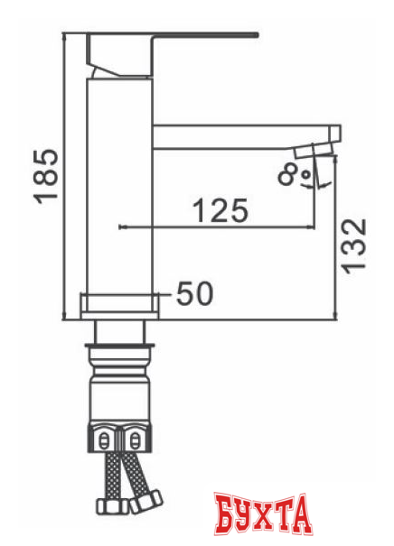 Смеситель Ekko E1082-8 (черный)