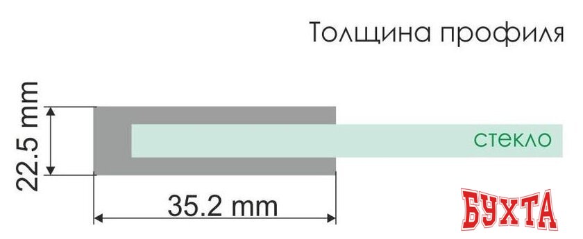 Стеклянная шторка для ванны Wasserkraft Dill 61S02-100