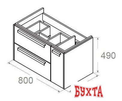 Мебель для ванных комнат Roca Тумба под умывальник Lago 857296806