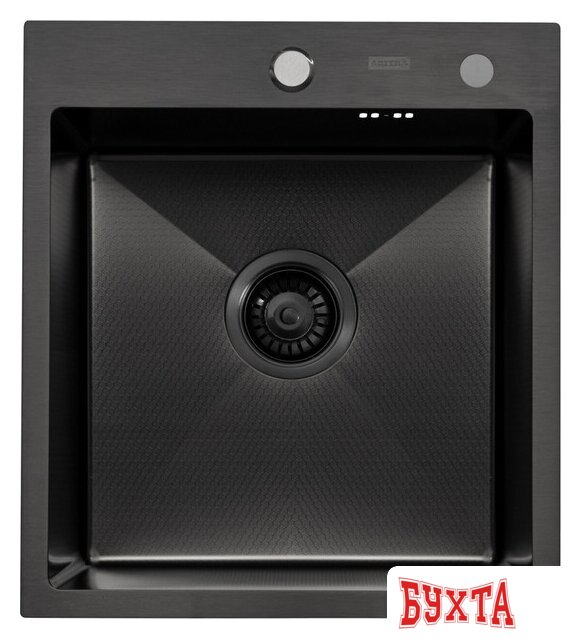 Кухонная мойка ARFEKA ECO AR 450*500 BLACK PVD NANO DECOR