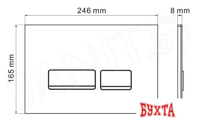 Унитаз подвесной Roxen Egg в комплекте с инсталляцией StounFix Slim 6 в 1 964245 (кнопка: белое стекло)