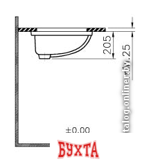 Умывальник Vitra Arkitekt 58.5x45 (6069B003-0012)