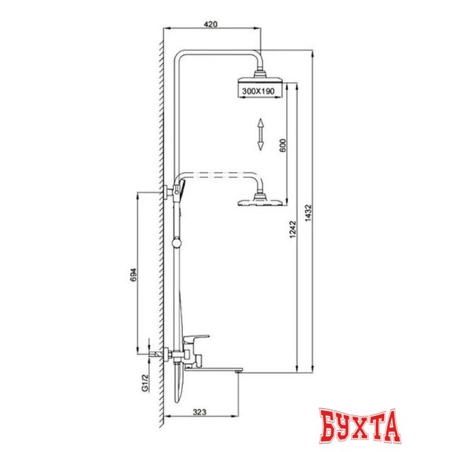 Душевая система  FRAP F2471-6