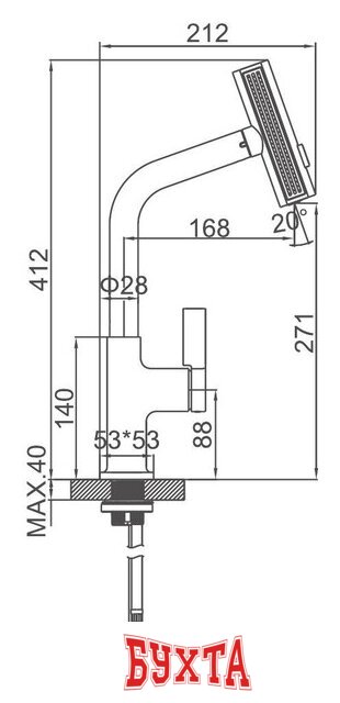 Смеситель Ledeme L6099-4