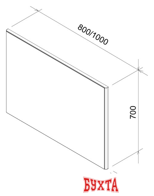 Мебель для ванных комнат Ravak Зеркало Ring 1000 (серый) [X000000778]