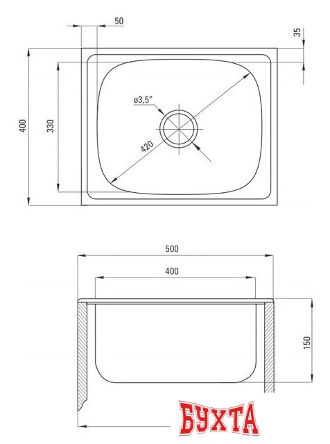 Кухонная мойка Deante Techno ZEU 310A (оформление)