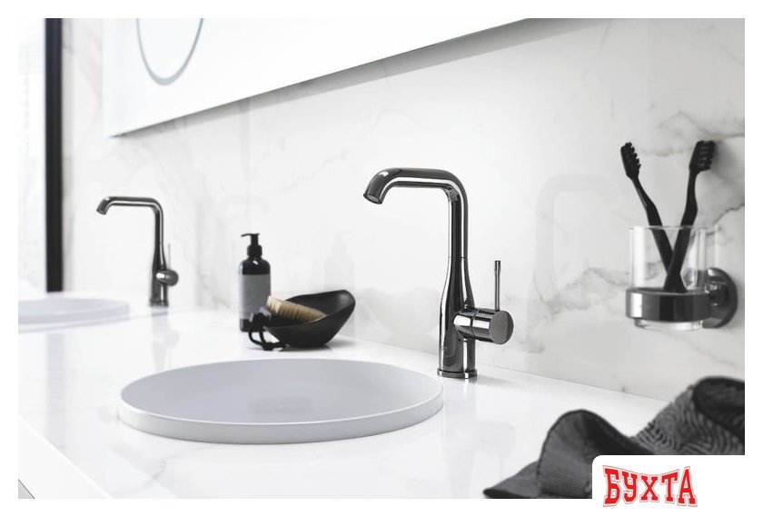 Держатель для мыльницы и стакана Grohe Essentials 40369A01 (темный графит)