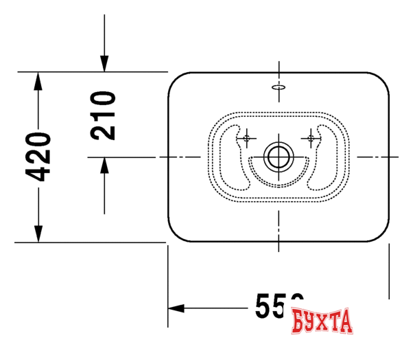 Умывальник Duravit Bacino 55x42 [0334520000]
