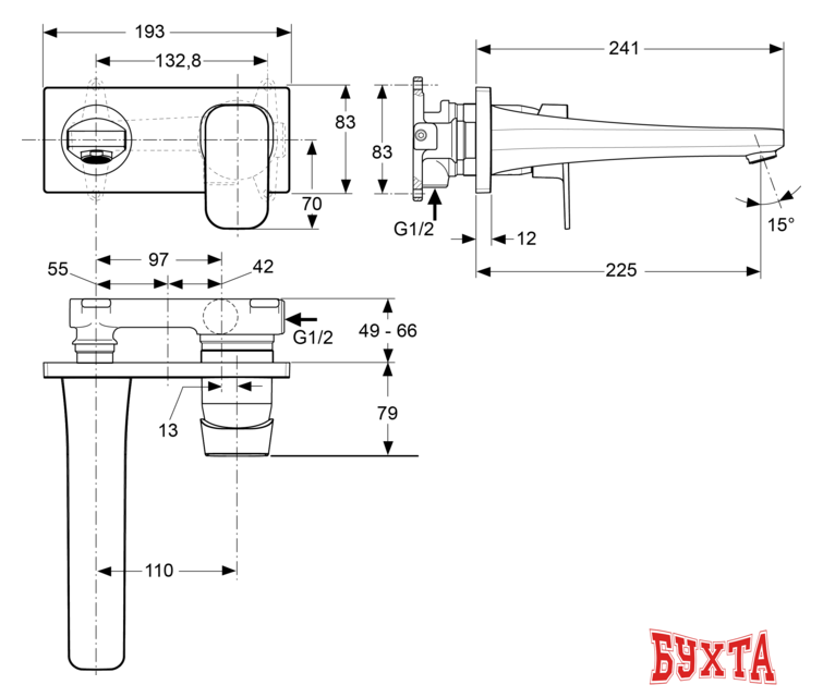 Смеситель Ideal Standard Tonic II A6335AA