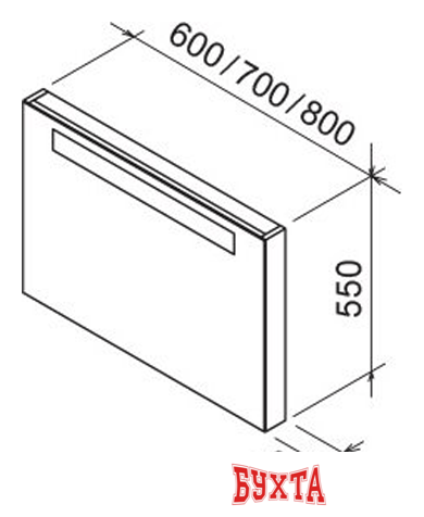 Мебель для ванных комнат Ravak Зеркало Classic 800 (белый) [X000000354]