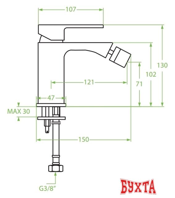 Смеситель Laveo Kvadrato BLQ 032D