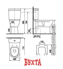 Бачок для унитаза Jika Mio Dual Flush 8277130002421