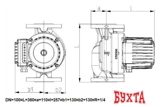 Циркуляционный насос IMP Pumps GHNbasic II 100-190F PN6