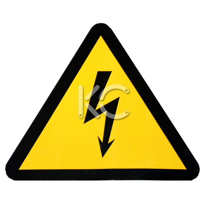 Наклейка знак электробезопасности «Опасность поражения электротоком» 50х50х50 мм (упак. 50 шт.) REXA, арт.56-0006-2 (Россия)