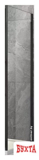 Душевая стенка Veconi 90x195 KP12B-90-01-C7 (стекло прозрачное/черный)
