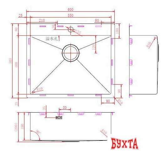 Кухонная мойка ZorG ZRN 5060 Premium