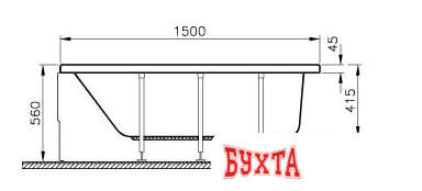 Ванна Vitra Neon 150x70 [52510001000]