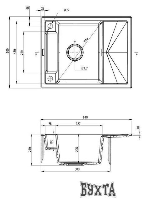 Кухонная мойка Deante Magnetic ZRM N11A