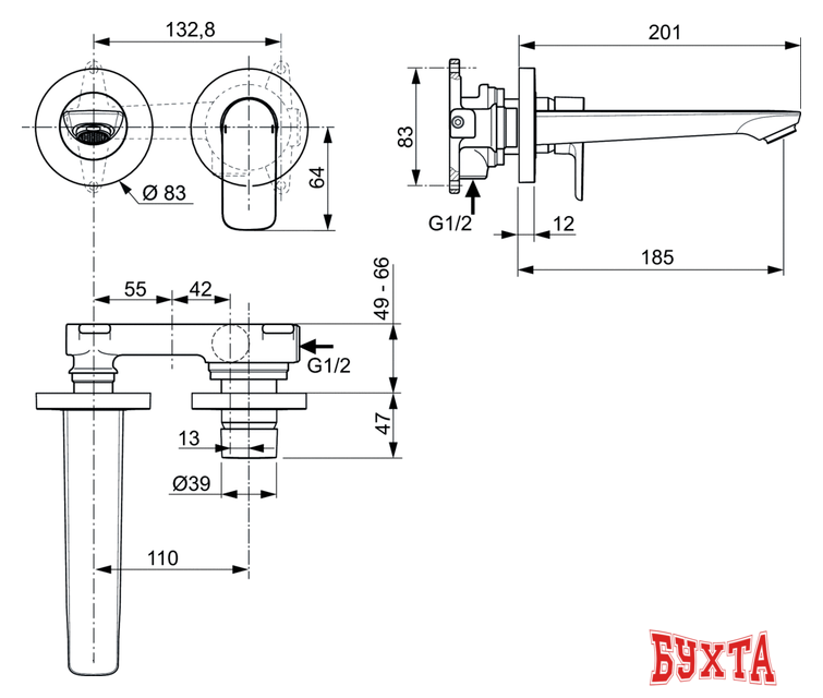 Смеситель Ideal Standard Connect Air A7029AA