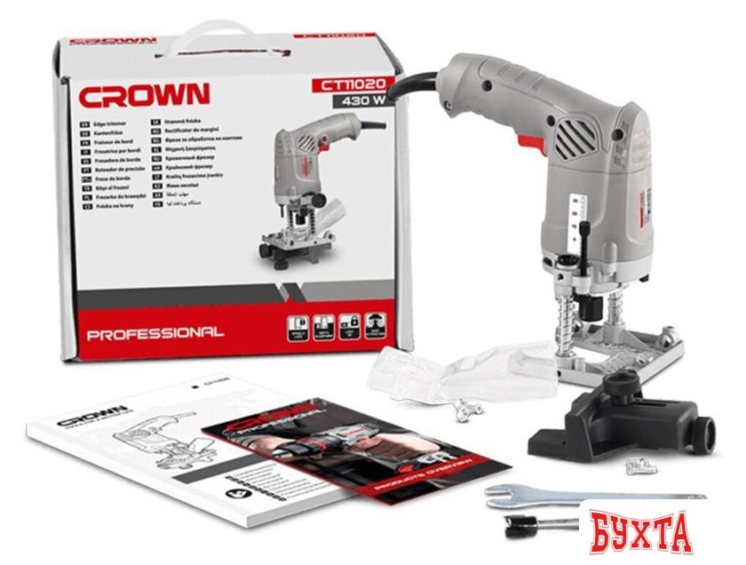 Кромочно-петельный фрезер Crown CT11020