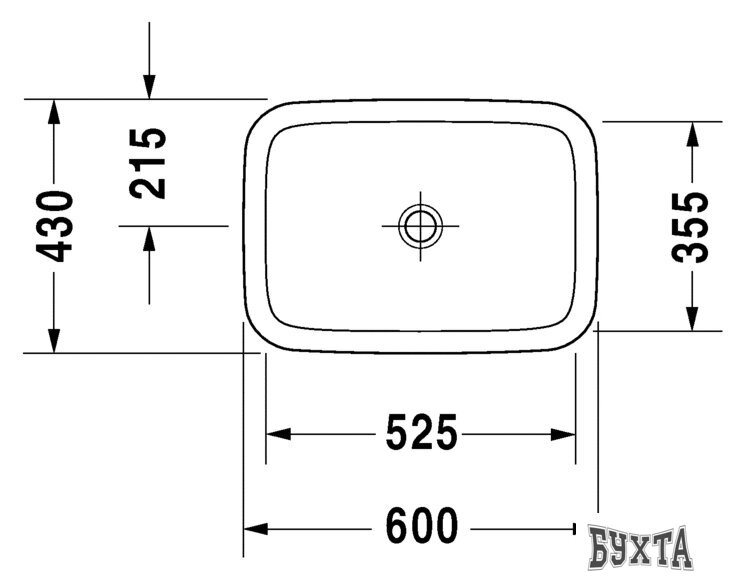 Умывальник Duravit DuraStyle 60x43