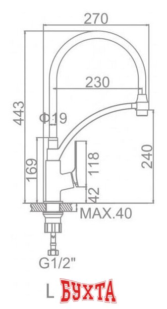 Смеситель Ledeme l4075-2