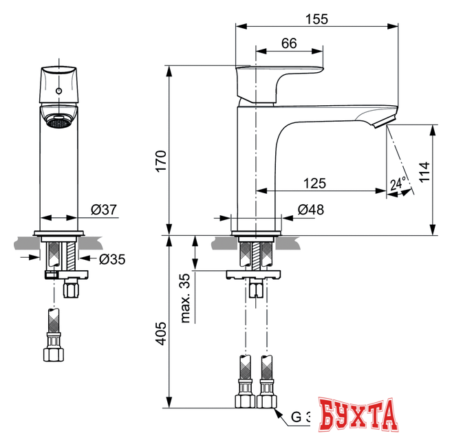 Смеситель Ideal Standard Connect Air A7015AA