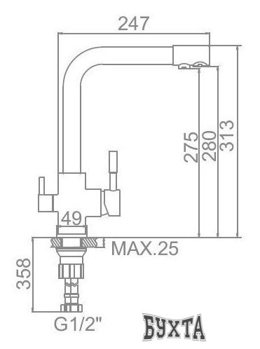 Смеситель Ledeme HU01L4055-3A