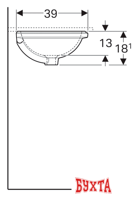 Умывальник Geberit Variform 500.749.01.2