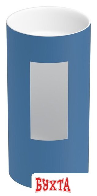 Умывальник Wellsee Chalice Perfection 230622000 (отдельностоящий, без отверстия под смеситель, цвет матовый темно-синий/глянцевый белый)