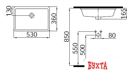 Умывальник iDevit Hilton 0001-0346