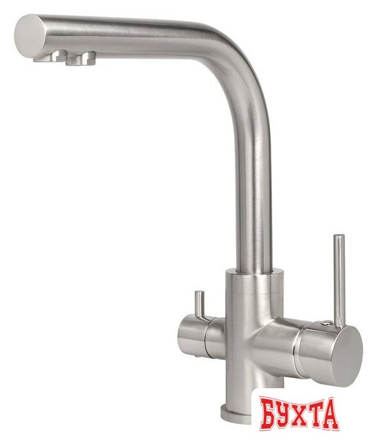 Кухонная мойка Aquasanita DER 100 X + cмеситель AquaSanita 2663 L 002 steel