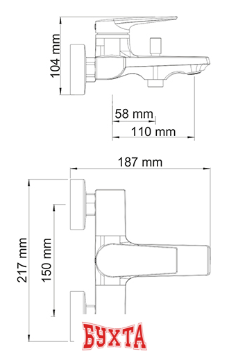 Смеситель Wasserkraft Lopau 3201