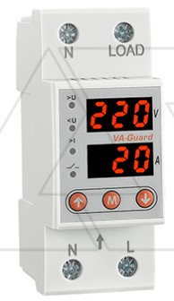 Реле контроля напряжения и тока RD-MVA/63 1NO+N, 63A, 220VAC, Umin(140_210V)/Umax(220_280V), Imin/Imax(1_63A), 0.1_0.5s/5_600s, LED-дисплей, 2M, /Китай/, Арт:RD-MVA/63