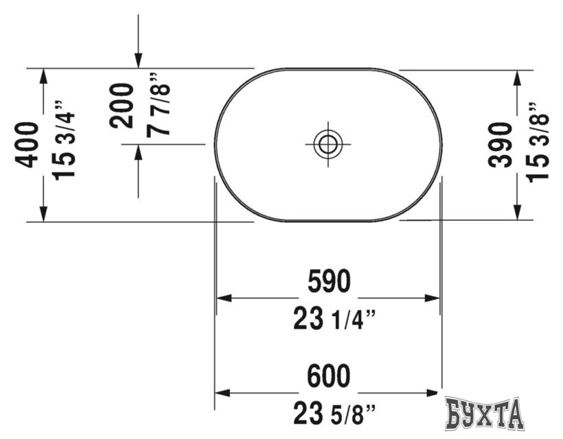 Умывальник Duravit Luv 60x40 037960