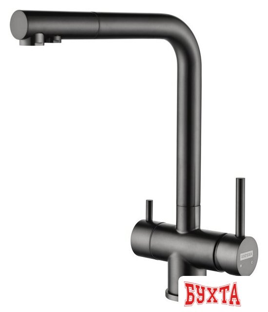 Кухонная мойка ARFEKA ECO AR 550*450 + cмеситель GEMINIA BLACK PVD