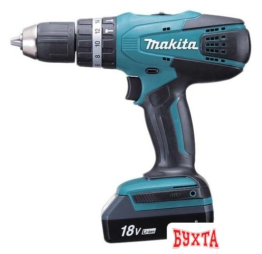 Ударная дрель-шуруповерт Makita HP457DWE (с 2-мя АКБ, кейс)