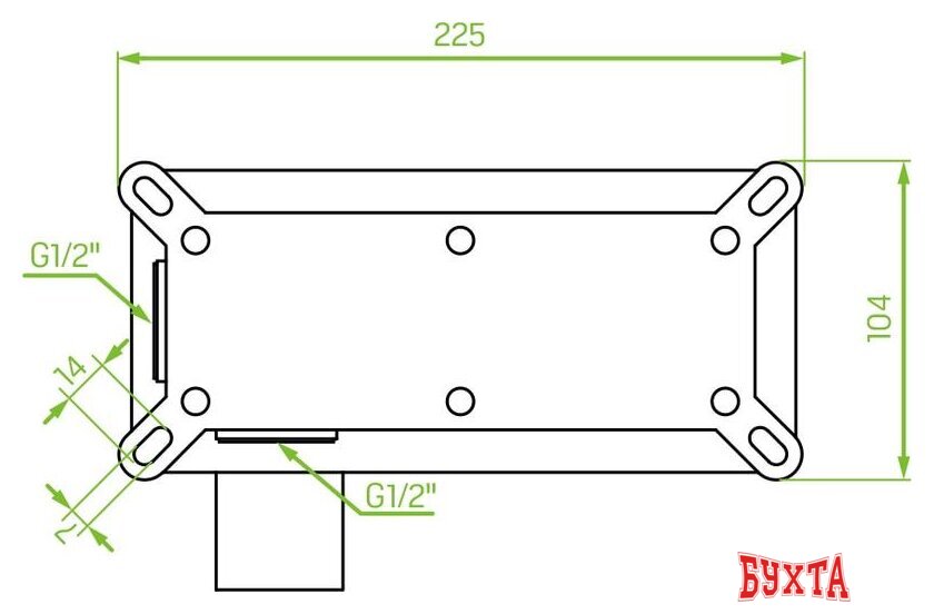 Смеситель Laveo Kvadrato BLQ 022P