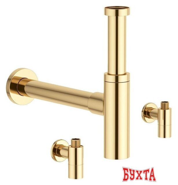 Вентиль Wellsee Drainage System 182148001, угловой (2 шт, золото)