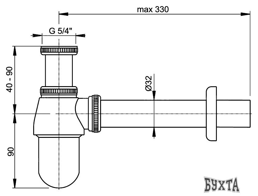 Сифон Alcaplast A431