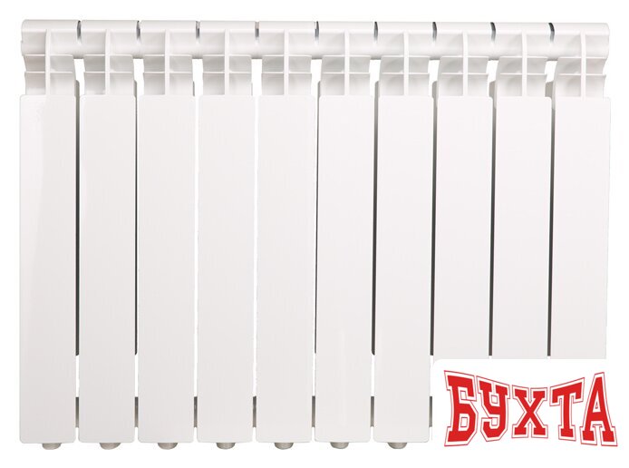 Алюминиевый радиатор Standard Hidravlika Classic 100 500 мм (8 секций, белый) 