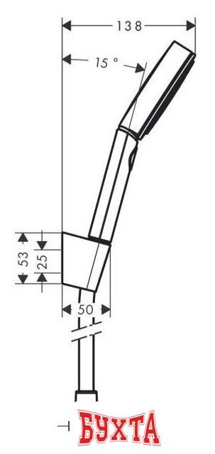 Душевой гарнитур  Hansgrohe Pulsify Select 105 3jet 24303000 (хром)