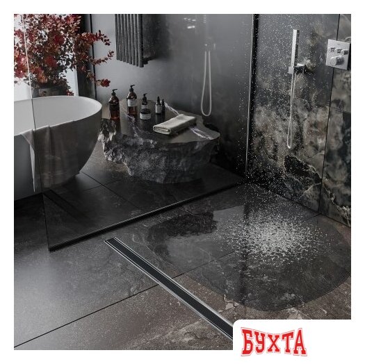 Трап/канал Roxen Black Glass 91030-70
