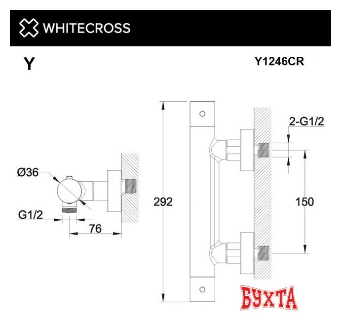 Смеситель Whitecross Y1246CR (хром)