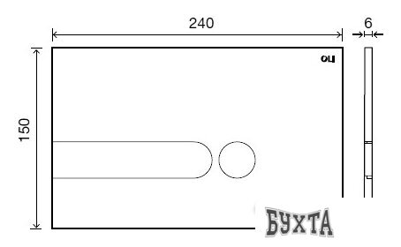 Панель смыва OLI Iplate 670006 (матовый хром)