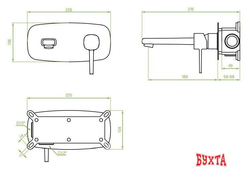 Смеситель Laveo Pola BAP 022P