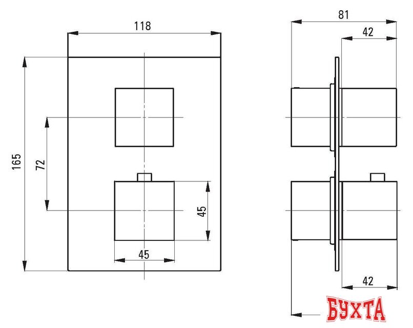 Душевая система  Deante BXYSX44T-55