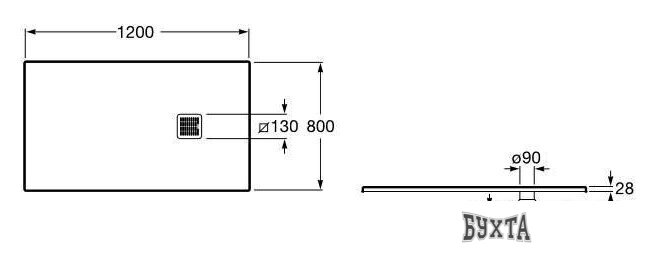 Душевой поддон Roca Terran AP1014B032001100